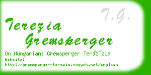 terezia gremsperger business card